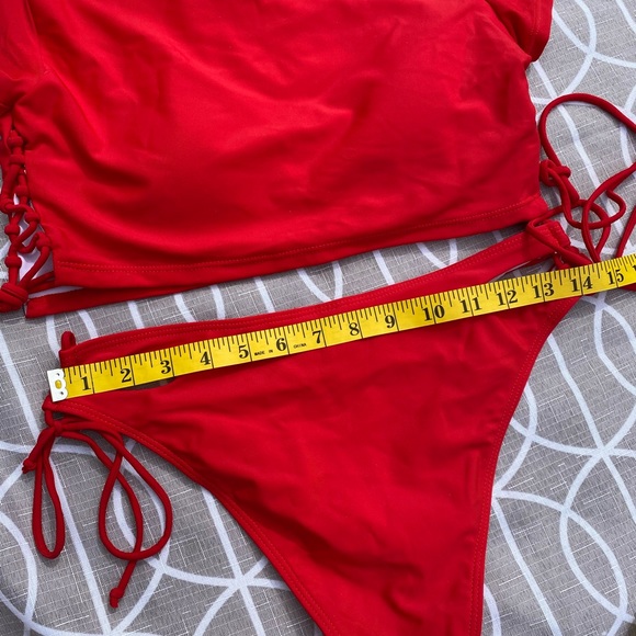 Red Two Peice SHEIN Swimsuit - Picture 9 of 9